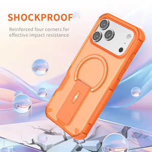 Custodia Magnetica Antiurto per Telefono con Cavalletto Integrato, <span class=keywords><strong>Cover</strong></span> Protettiva Trasparente con Impugnatura Antiscivolo per <span class=keywords><strong>Smartphone</strong></span> - Product Image 5