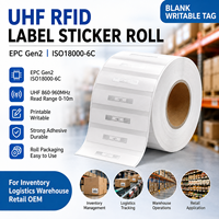Rollo de Etiquetas Adhesivas UHF RFID Imprimibles, EPC Gen2 ISO18000-6C, Etiqueta en Blanco para Escritura, para Inventario, Logística, Almacén, Comercio Minorista, OEM