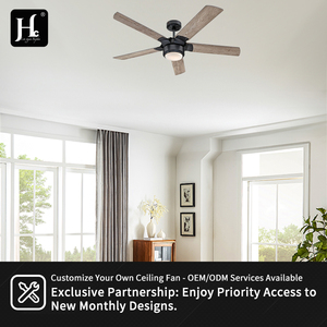 5 Wooden Blade Traditional Style <b>Ceiling</b> Fan <b>Light</b> with Remote Control <b>LED</b> <b>Bedroom</b> Fan with <b>Light</b> - Product Image 5