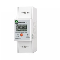 Estático monofásico módulo dual DC carril DIN LCD pantalla tarifa kWh metros