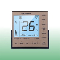Control Remoto Universal para Aire Acondicionado con Temporizador ECO, Código Fijo OEM, 14 Botones, Material ABS, Parte Trasera Magnética, Fácil de Fijar, Control por Aplicación