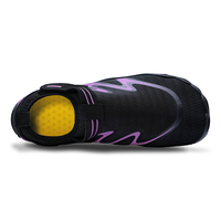 Chaussures aquatiques pieds nus personnalisables avec logo, fermeture Velcro réglable, embout large, zéro dénivelé, séchage rapide, drainage, légères et antidérapantes