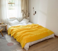 Winter Flanell Fleece Bett Set Throw Thermal Blanket Polyester Plain Strick Plüsch Nerz Solid Soft Flanell Decke für Bettwäsche