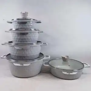Best Verkopende Braadpan 12 Stuks Potten Thuis Kookgerei Set Restaurants Schuurpot Aluminium Caldero Kookpot Sets
