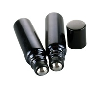 Flacons roll-on d'huile essentielle 5 ml avec protection UV, flacon roll-on en verre violet noir 5 ml