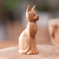 Statue effet bois décoration maison personnalisée artisanat en bois