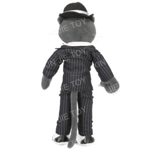 Nouvelle conception : Peluche Panthère Gangster, <span class=keywords><strong>jouet</strong></span> <span class=keywords><strong>en</strong></span> peluche Panthère Noire personnalisée, peluche Panthère habillée - Product Image 2