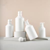 Emballage de soin de la peau personnalisé de 300ml emballage de flacon à pression de pompe en plastique PP PET à paroi épaisse blanc de gel douche shampooing