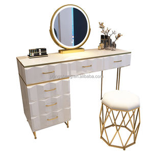 Coiffeuse de maquillage pour chambre à coucher avec miroir éclairé - Product Image 1