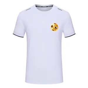 世界体育男子阿尔及利亚足球t恤足球快干运动衫，带定制标志