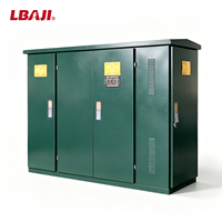 Transformateur de type américain monté sur socle de 500 kVA 10 kV, boîtier modulaire de substation à alimentation radiale, en acier laminé à froid, IP54/IP65