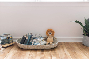 Wholesale Seagrass Baby Toy <strong>Basket</strong> Gift Toys <strong>Moses</strong> Set Straw Cotton <strong>Baskets</strong> <strong>Grey</strong> Storage Changing Pad Corn Rattan Change Rope - Product Image 3