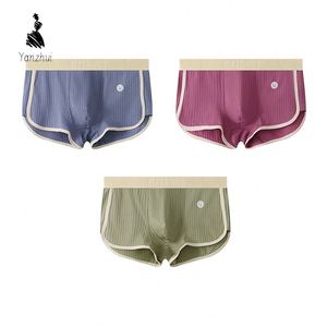 Boxer da <span class=keywords><strong>Uomo</strong></span> in Cotone Traspirante e Delicato sulla Pelle, Senza Cuciture, Tinta Unita, con Elastico a Spirale - Product Image 2