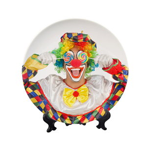 M <span class=keywords><strong>R</strong></span>.<span class=keywords><strong>R</strong></span> Sublimation Blanks Assiette en céramique blanche avec support Assiette à dessert ou assiette à salade ronde, sans plomb, sans danger pour le micro-ondes, le four et le congélateur - Product Image 6
