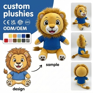 Produttore di Giocattoli in Peluche Personalizzati, <span class=keywords><strong>Design</strong></span> di Leone Altamente Realistico con Gilet, Omaggi per Abbonamenti Annuali dello <span class=keywords><strong>Zoo</strong></span>, Portachiavi con Bambola in Peluche Personalizzata - Product Image 1