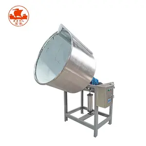 D18 Multifunction Stainless Steel Automatic Drum Fried Food Snacks Octagonal Peanut Flavoring Coating Mixer Machine