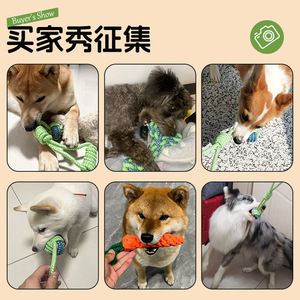 Jouets à mâcher pour chiens, nœuds en corde de coton pour chiens de petite, moyenne et grande taille, nettoyage des dents, jeu d'intérieur, jouet pour animaux de compagnie QW1148 - Product Image 1