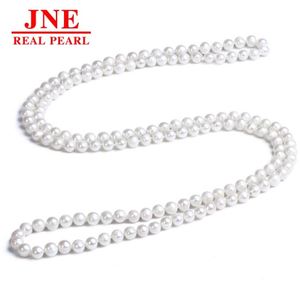 Natural Pearl Necklace White Round Pearl Necklace Mother's Day Gift for <strong>Elders</strong> - Product Image 5