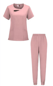 Uniformes de gommage col en V 1 poche avant confort extensible pour les infirmières dans les hôpitaux, les cliniques et les établissements médicaux - Product Image 6