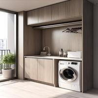 Armoire à linge durable pour balcon avec séchoir pour maisons en bord de mer