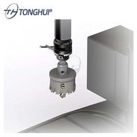 Kit de scie cloche TCT Premium Set Scie cloche en carbure de tungstène avec tige triangulaire pour le perçage d'acier inoxydable en métal