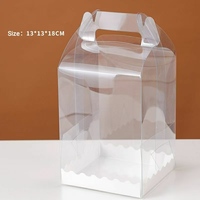 Boîte à bonbons en plastique PET de qualité alimentaire jetable personnalisée, transparente, rectangulaire, pour boulangerie, avec couvercle, impression par transfert thermique, marque POMA