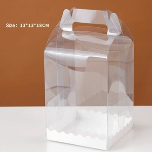 Custom Disposable Food Grade PET Plastic Candy <strong>Container</strong> <strong>Clear</strong> Rectangle Bakery Box with Lid Heat Transfer Printing POMA Brand - Product Image 6