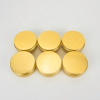 Stocks du vendeur Boîte de conserve en métal de 150ml Pot en aluminium doré Boîte d'emballage cosmétique Conteneur de boîte de conserve de savon