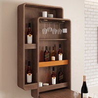 Meubles de salon en bois, rangement personnalisé, mini-armoire murale pliante, comptoir de bar pour la maison