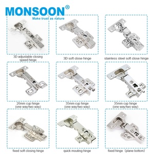 Gió Mùa một cách mềm đóng bản lề tủ bếp bản lề thủy lực 35mm mềm đóng cố định chậm đóng bản lề - Product Image 5