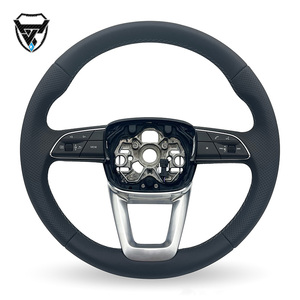 Volante modificado semiperforado de cuero negro personalizado adecuado para <span class=keywords><strong>Audi</strong></span> A3 2012-2022 de - Product Image 6