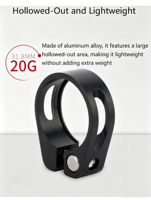 Tige de Selle de Vélo de Route et VTT Ultralégère en Aluminium Usiné CNC Anodisé à Libération Rapide 31.8mm 34.9mm