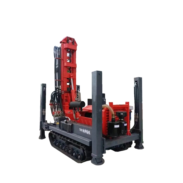 Cheap diesel Engine  200m DTH Hydraulic Crawler Water Well Drilling Rig Machine