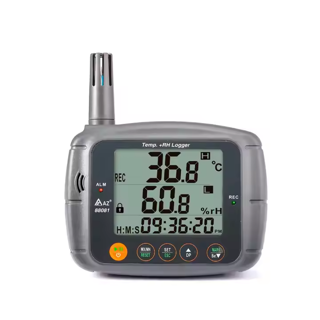 AZ88081 Outdoor Wall-Mounted Digital Temperature Humidity Data Logger Monitor Battery Temperature Controller Transmitter
