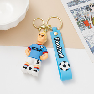 Fußball-<span class=keywords><strong>Trikot</strong></span> Schlüsselanhänger, Miniatur-Sportausrüstung Anhänger für Schlüssel, Taschendekoration und Fan-Kollektion, Fußball-Themen-Spielzeug - Product Image 4
