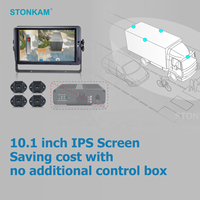 STONKAM 10.1 pouces camion hd 3d caméra de moniteur d'oeil d'oiseau pour système de caméra de moniteur de vue panoramique 360