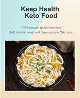 Nouilles Udon Konjac riches en fibres, faibles en calories, sans gluten, nouilles Shirataki, alternative minceur aux repas