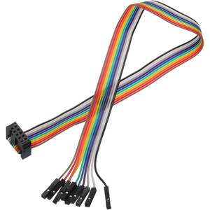 Câble plat arc-en-ciel Meccanixity 10 broches, pas de 2,54 mm, FC femelle vers fils de liaison 10 broches pour électronique sur breadboard - Product Image 1