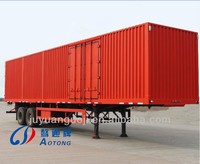 Semi-remorque fourgon sec à carrosserie fermée 3 essieux en acier robuste pour le transport de marchandises générales