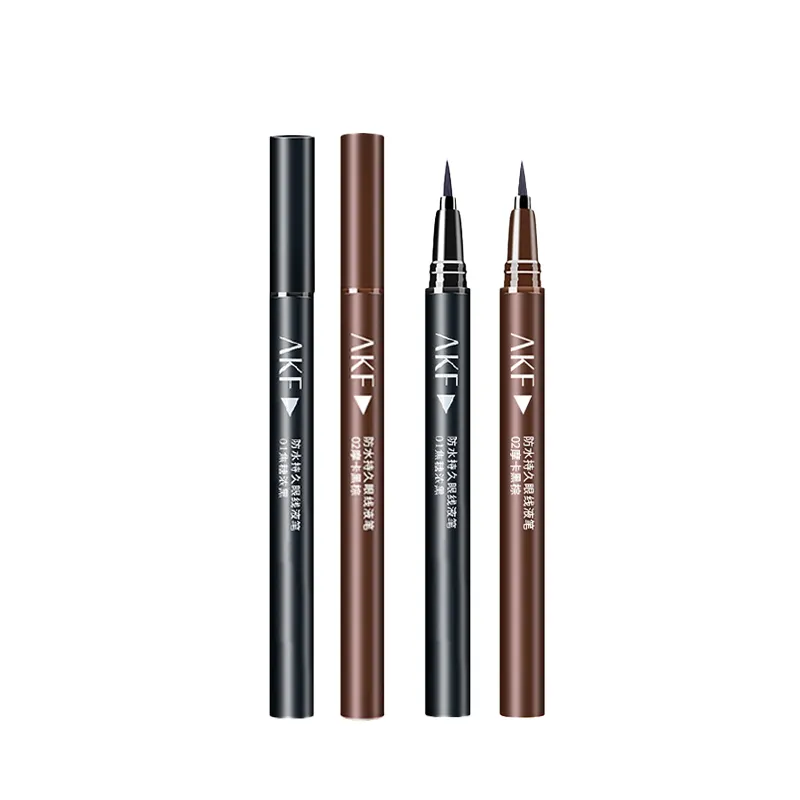 Marque privée eye-liner ultra fin noir/marron imperméable à l'eau de haute qualité, stylo liquide eye-liner végétalien sans cruauté