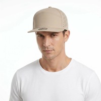 Casquette de baseball unisexe en polyester 100 % imperméable, coupe laser 7 panneaux, style Oxford sportif, à visière plate, ajustée, personnalisable, avec fermeture snapback, vente en gros