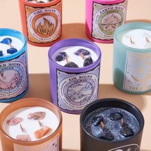 Luxury Home Fragrance Scented Soy Wax Aromatherapy Bougie Kerze Gemstone Healing Crystal <b>Candles</b> - Product Image 5