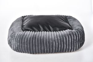 Lit rond pour animaux de compagnie OEM ODM lit pour <span class=keywords><strong>chien</strong></span> beignet confortable à rayure épaisse verticale d'usine tapis de chat lavable <span class=keywords><strong>coussin</strong></span> chaud pour animaux de compagnie - Product Image 4