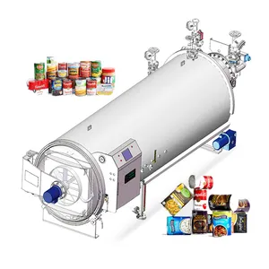 Baby Food Steam Heating Autoclave Water Spray Sterilizer Packaging Retort Processing