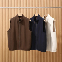 Gilet d'été en coton tricoté respirant pour homme 2026 : un incontournable – Veste sans manches zippée pour homme