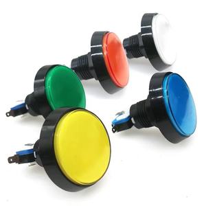 Tombol Arcade bulat besar 60mm dengan 5 warna lampu LED pemutar Video Game maks. Arus maks 3A. Tegangan 250V - Product Image 1