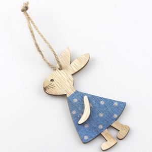 Conejo de Madera al por Mayor, Sin Acabado, de Madera Coloreada, para Pintar y Decoración del Hogar en Pascua, Dropshipping - Product Image 4