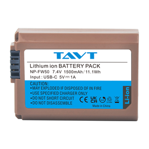 Batterie NP-FW50 FW50 1500mAh avec Type-C pour <span class=keywords><strong>appareil</strong></span> <span class=keywords><strong>photo</strong></span> <span class=keywords><strong>Sony</strong></span> Alpha <span class=keywords><strong>A33</strong></span> A35 A37 A55 SLT-<span class=keywords><strong>A33</strong></span> A35 A37 A37K A37M A55 A55V - Product Image 1