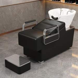 2026 New Comfortable <b>Hair</b> Salon Furniture Beauty Salon Shampoo Bed with <b>Wash</b> <b>Basin</b> Factory wholesale - Product Image 3