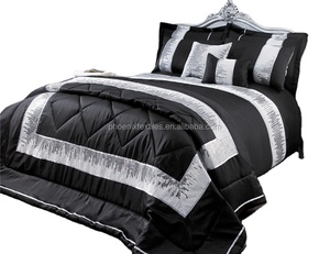 Juego de edredón de encaje Queen Matt Satin Home Living Room Lentejuelas <span class=keywords><strong>Funda</strong></span> Nórdica - Product Image 2